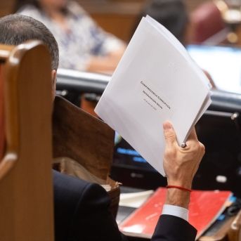 El presidente del Gobierno, Pedro Sánchez, durante un pleno extraordinario, en el Congreso de los Diputados | Eduardo Parra (Europa Press).
