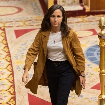 La secretaria de Podemos, Ione Belarra, durante una sesión plenaria en el Congreso de los Diputados | Eduardo Parra (Europa Press).