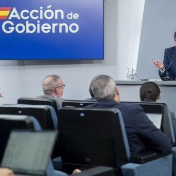 El ministro de Transformación Digital y Función Pública, Óscar López, durante una rueda de prensa tras la reunión del Consejo de Ministros | Alberto Ortega (Europa Press).