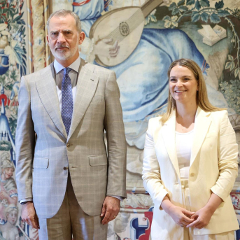 El Rey Felipe VI, recibe en audiencia a la presidenta de las Illes Balears, Marga Prohens, en el Palacio de Marivent, a 28 de julio de 2025, en Mallorca (España). Isaac Buj - Europa Press