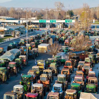 Imagen de archivo de una protesta de agricultores en Grecia. Europa Press/Contacto/Giannis Papanikos