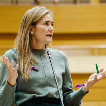 La vicepresidenta tercera y ministra para la Transición Ecológica y Reto Demográfico, Sara Aagesen, interviene durante una sesión plenaria en el Senado Carlos Luján - Europa Press