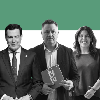 Juan Antonio Delgado, Juan Manuel Moreno Bonilla y Ángeles Férriz