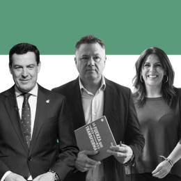 Juan Antonio Delgado, Juan Manuel Moreno Bonilla y Ángeles Férriz