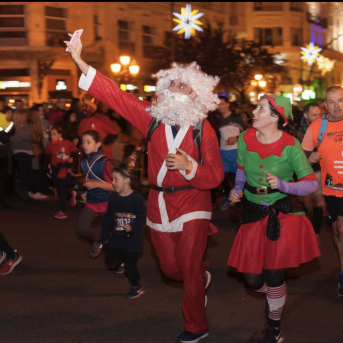 San Silvestre en Valencia, foto de archivo.