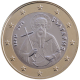 Moneda de 1 euro acuñada por Bulgaria BCE