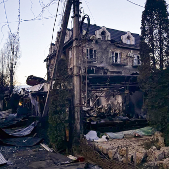 Imagen de Jorli tras el ataque de drones ucranianos. Europa Press/Contacto/Daniil Mikhailov Imagen de Jorli tras el ataque de drones ucranianos. Europa Press/Contacto/Daniil Mikhailov