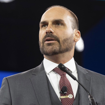 Eduardo Bolsonaro, hijo del expresidente Jair Bolsonaro, durante un evento en EEUU Europa Press/Contacto/Lev Radin