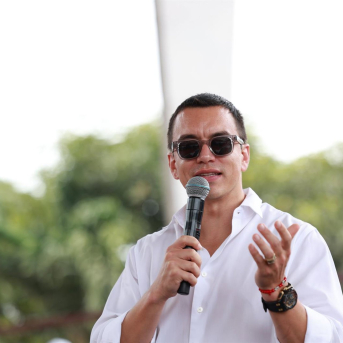 El presidente de Ecuador, Daniel Noboa, asiste a un acto público en Daule, Guayas (archivo) PRESIDENCIA DE ECUADOR