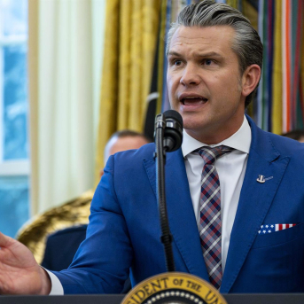 El secretario de Defensa de Estados Unidos, Pete Hegseth. Europa Press/Contacto/Bonnie Cash - Pool via CNP
