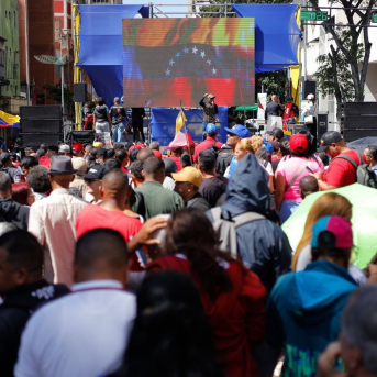 Manifestación de apoyo a Nicolás Maduro en Caracas, Venezuela GOBIERNO DE VENEZUELA