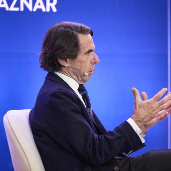 El expresidente del Gobierno, José María Aznar, durante la presentación de su último libro ‘ Jesus Hellin/STUDIO MEDIA 19 / Europa Press El expresidente del Gobierno, José María Aznar, durante la presentación de su último libro ‘ Jesus Hellin/STUDIO MEDIA 19 / Europa Press