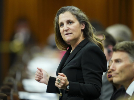 La ex vice primera ministra, Chrystia Freeland, en el Parlamento canadiense. Europa Press/Contacto/Sean Kilpatrick