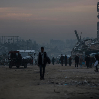 Palestinos desplazados en ciudad de Gaza, en el norte de la Franja, por la ofensiva israelí contra el enclave Europa Press/Contacto/Omar Ashtawy