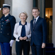 6 de enero de 2026, París, Francia: El presidente de Francia, Emmanuel Macron, recibe a la presidenta de la Comisión Europea, Ursula von der Leyen, en el Palacio del Elíseo, Europa Press/Contacto/Alexis Sciard