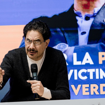 El candidato a la Presidencia de Colombia, Iván Cepeda Castro, ofrece una rueda de prensa en la sede de la UGT, a 7 de enero de 2026, en Madrid (España) Carlos Luján - Europa Press