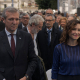 El presidente de la Xunta de Galicia, Alfonso Rueda, y la presidenta de la Comunidad de Madrid, Isabel Díaz Ayuso, durante el acto institucional de hermanamiento entre la Comunidad de Madrid y Galicia. Elena Fernández - Europa Press