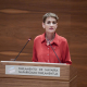 La presidenta de Navarra, María Chivite, en el Debate sobre el Estado de la Comunidad. EDUARDO SANZ/ EUROPA PRESS