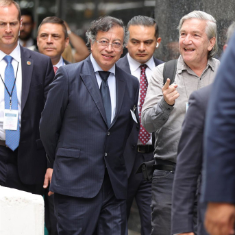 El presidente colombiano, Gustavo Petro, durante su visita a Nueva York para participar en la Asamblea General de Naciones Unidas.   Europa Press/Contacto/Luiz Rampelotto/Europanewswi