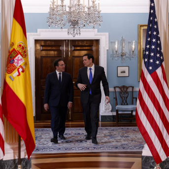 El ministro de Asuntos Exteriores, Unión Europea y Cooperación, José Manuel Albares, se reúne con el secretario de Estado, Marco Rubio, en Washington Mehmet Eser/ZUMA Press Wire/dpa