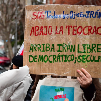 Una manifestación en Madrid de apoyo a los manifestantes en Irán Europa Press/Contacto/Richard Zubelzu Una manifestación en Madrid de apoyo a los manifestantes en Irán Europa Press/Contacto/Richard Zubelzu