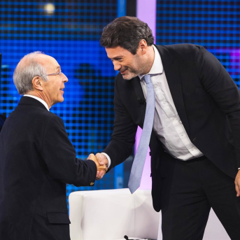 Luís Marques Mendes y André Ventura. Europa Press/Contacto/Henrique Casinhas