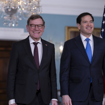 Los ministros de Exteriores de Alemania y EEUU,   Johann Wadephul y Marco Rubio respectivamente Europa Press/Contacto/Mehmet Eser