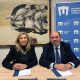 Elena Jiménez de Andrade, presidenta del Colegio de Mediadores de Seguros de Madrid, y Pedro Junquera, delegado Centro de Grupo Mutua Propietarios. COLEGIO MEDIADORES DE MADRID