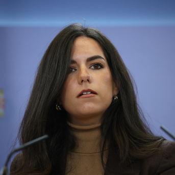 La portavoz de Vox en el Congreso, Pepa Millán, durante una rueda de prensa en el Congreso de los Diputados. Alejandro Martínez Vélez - Europa Press