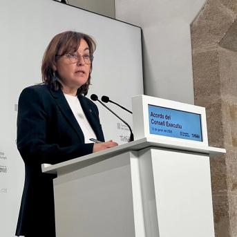 La consellera de Territorio, Vivienda y Transición Ecológica y portavoz de la Generalitat, Sílvia Paneque, en una rueda de prensa tras el Consell Executiu EUROPA PRESS