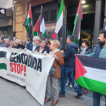 Protesta de Gernika-Palestina EUROPA PRESS