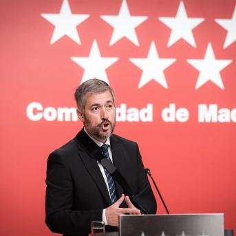 El consejero de Presidencia, Justicia y Administración Local, y portavoz del Gobierno autonómico, Miguel Ángel García Martín, durante una rueda de prensa tras la reunión del Consejo de Gobierno Diego Radamés - Europa Press