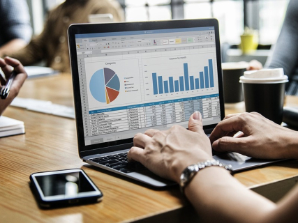 Ordenador con estadísticas, trabajador, empleo GOBIERNO DE ARAGÓN