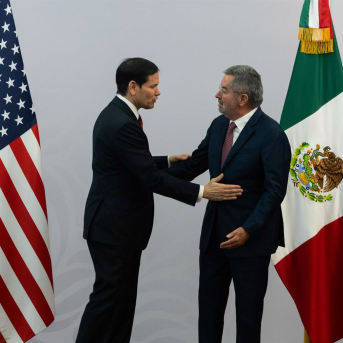 Los jefes diplomáticos de EEUU y México, Marco Rubio y Juan Ramon de la Fuente  Europa Press/Contacto/Cristian Leyva