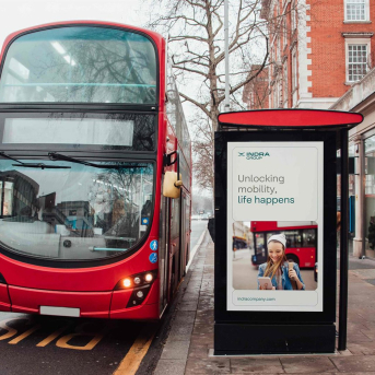 Un autobús de la red de transporte público de Londres INDRA Y TFL