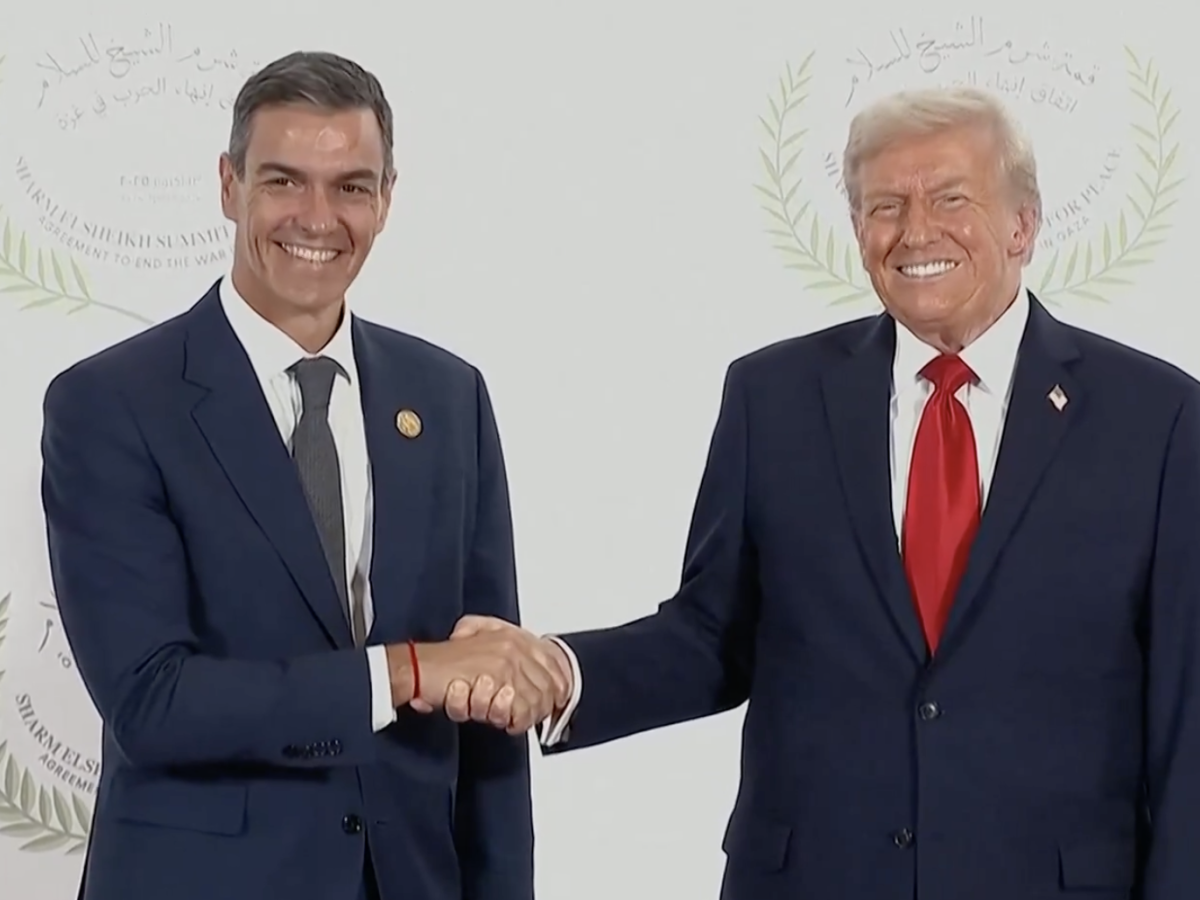 Pedro Sánchez y Donald Trump 