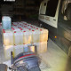 Garrafas de combustible intervenidas. GUARDIA CIVIL