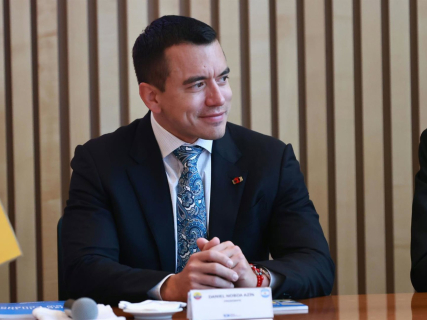 El presidente de Ecuador, Daniel Noboa. PRESIDENCIA DE ECUADOR/JUAN DIEGO MONTENEGRO