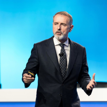 El presidente de Telefónica, Marc Murtra, presenta el nuevo plan estratégico de Telefónica, a 4 de noviembre de 2025, en Madrid (España).  Diego Radamés - Europa Press