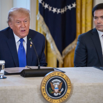 El presidente de EEUU, Donald Trump, y el secretario de Estado, Marco Rubio Europa Press/Contacto/Bonnie Cash - Pool via CNP