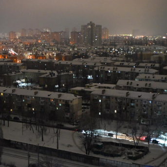 Imagen de apagon en Kiev  Europa Press/Contacto/Yevhen Kotenko