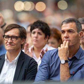 Sánchez e Illa en un acto en septiembre Lorena Sopêna - Europa Press
