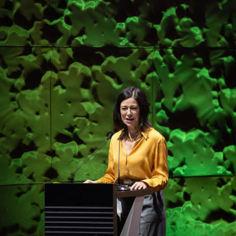 La presidenta de COFIDES, inaugura la VI edición de Camino al Impacto, en CaixaForum Madrid, a 8 de octubre de 2025, en Madrid (España).  Alejandro Martínez Vélez - Europa Press