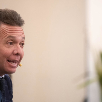 El gobernador de Jalisco, Pablo Lemus, durante un encuentro informativo organizado por Europa Press, a 20 de enero de 2026, en Madrid (España). Fernando Sánchez - Europa Press