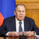 El ministro de Exteriores ruso, Sergei Lavrov, ofrece una rueda de prensa en Moscú. Europa Press/Contacto/Sergei Fadeichev