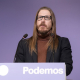 El secretario de organización y portavoz de Podemos, Pablo Fernández, ofrece una rueda de prensa en la sede de Podemos, a 22 de diciembre de 2025, en Madrid (España). Diego Radamés - Europa Press