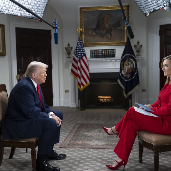 El presidente de Estados Unidos, Donald Trump, en una entrevista concedida a la cadena News Nation CASA BLANCA