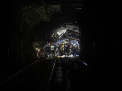 Tren accidentado el 20 de enero de 2026, en Gelida, Barcelona.