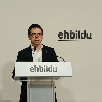 El líder de EH Bildu en el Parlamento Vasco, Pello Otxandiano. EUROPA PRESS