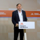 El presidente de ERC, Oriol Junqueras, en rueda de prensa EUROPA PRESS